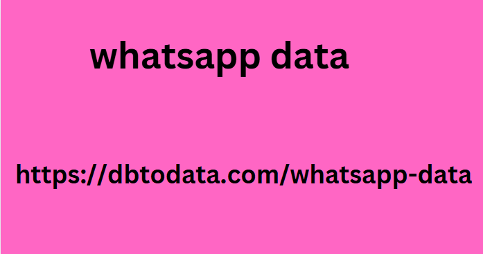 whatsapp data