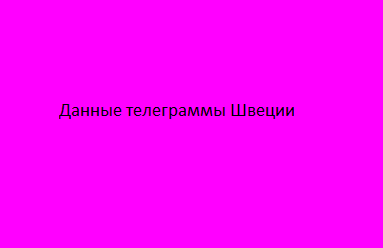 Данные телеграммы Швеции