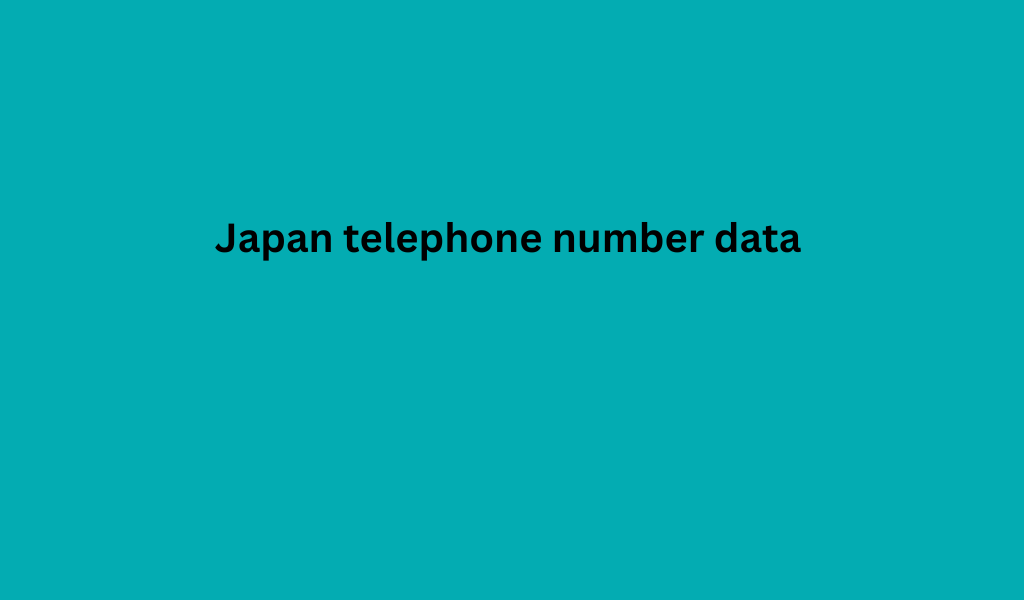 Japan telephone number data