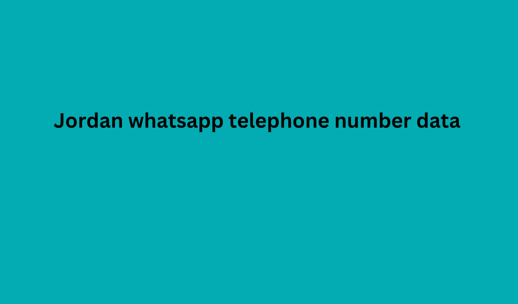 Jordan whatsapp telephone number data