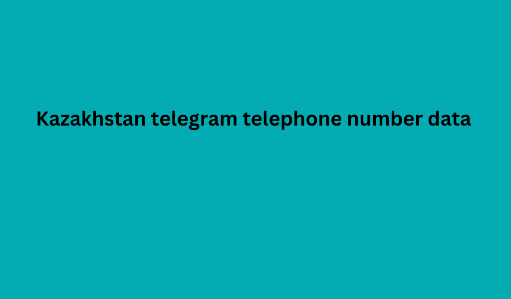 Kazakhstan telegram telephone number data