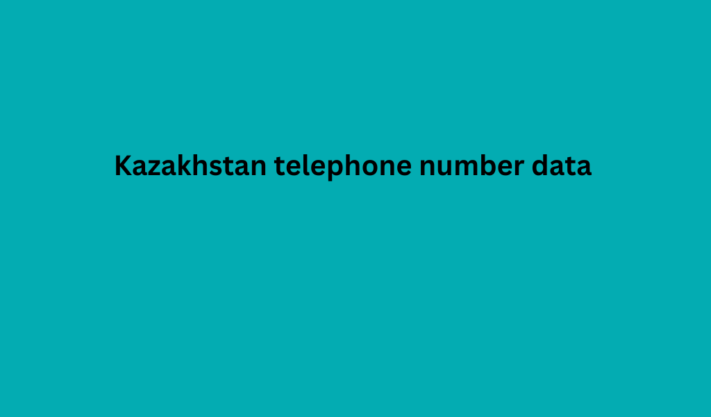 Kazakhstan telephone number data