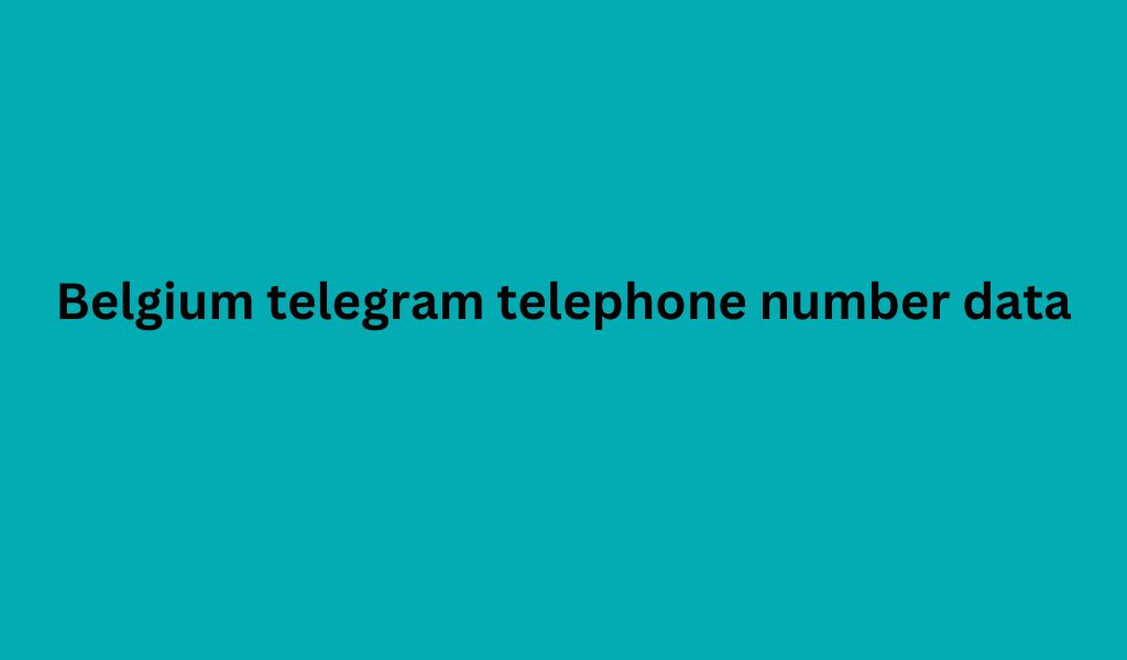 Belgium telegram telephone number data