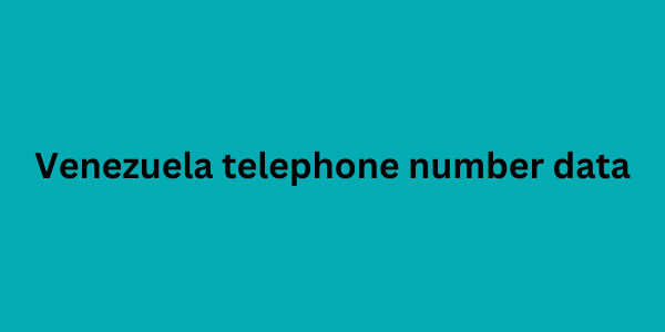 Venezuela telephone number data
