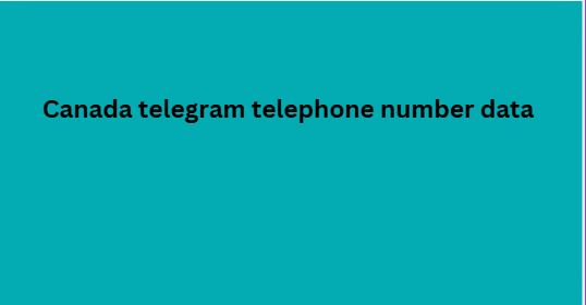 Canada telegram telephone number data