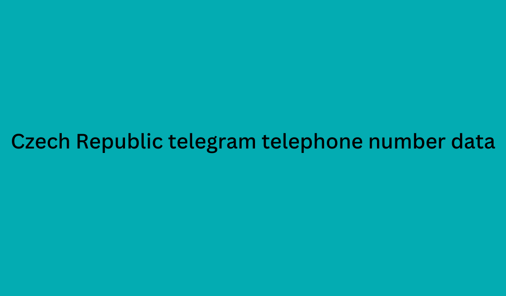 Czech Republic telegram telephone number data