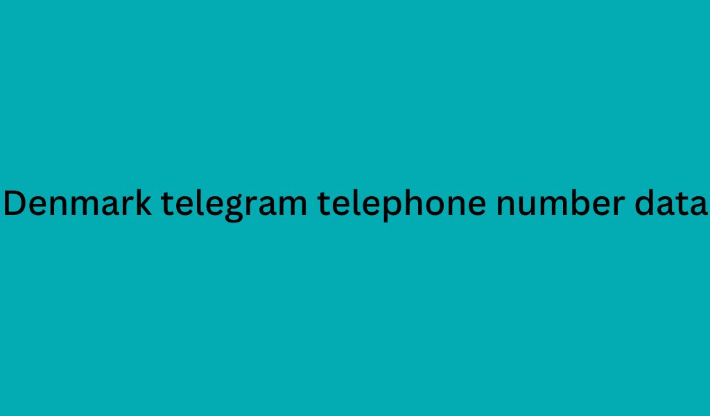 Denmark telegram telephone number data