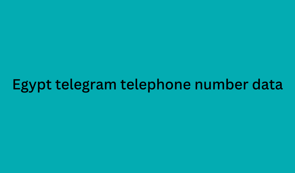 Egypt telegram telephone number data