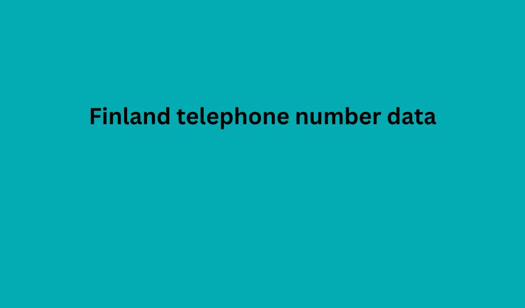 Finland telephone number data