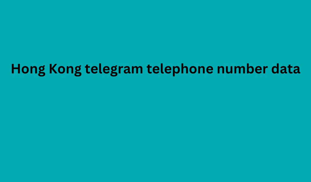 Hong Kong telegram telephone number data