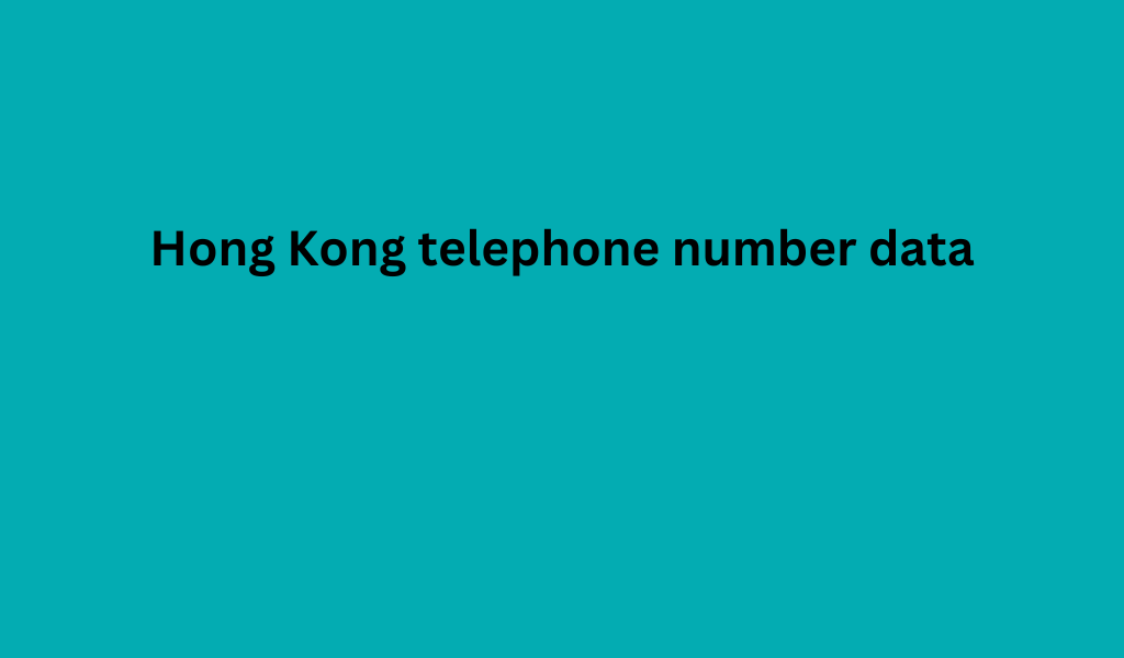 Hong Kong telephone number data