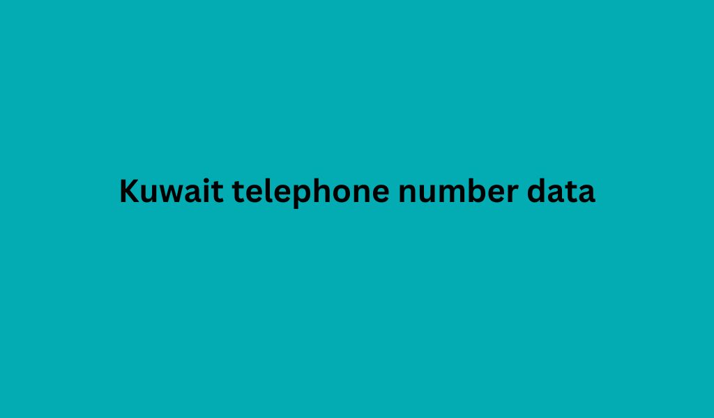 Kuwait telephone number data