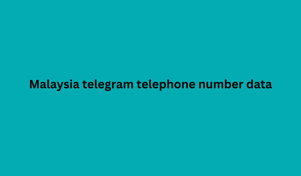 Malaysia telegram telephone number data