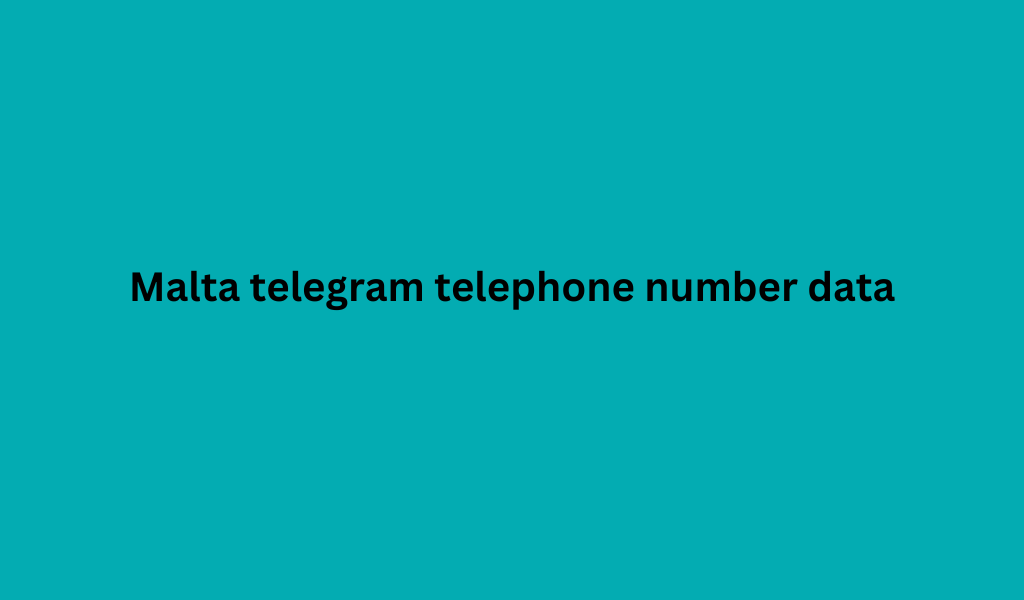 Malta telegram telephone number data