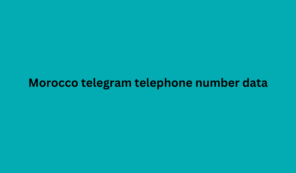 Morocco telegram telephone number data