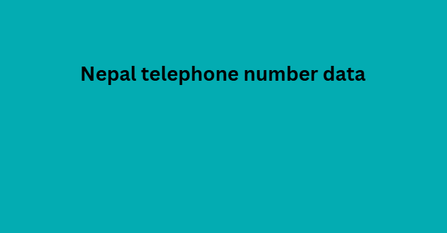 Nepal telephone number data