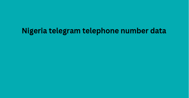 Nigeria telegram telephone number data