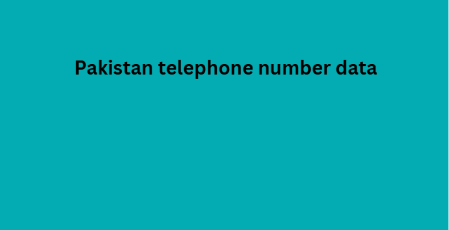 Pakistan telephone number data