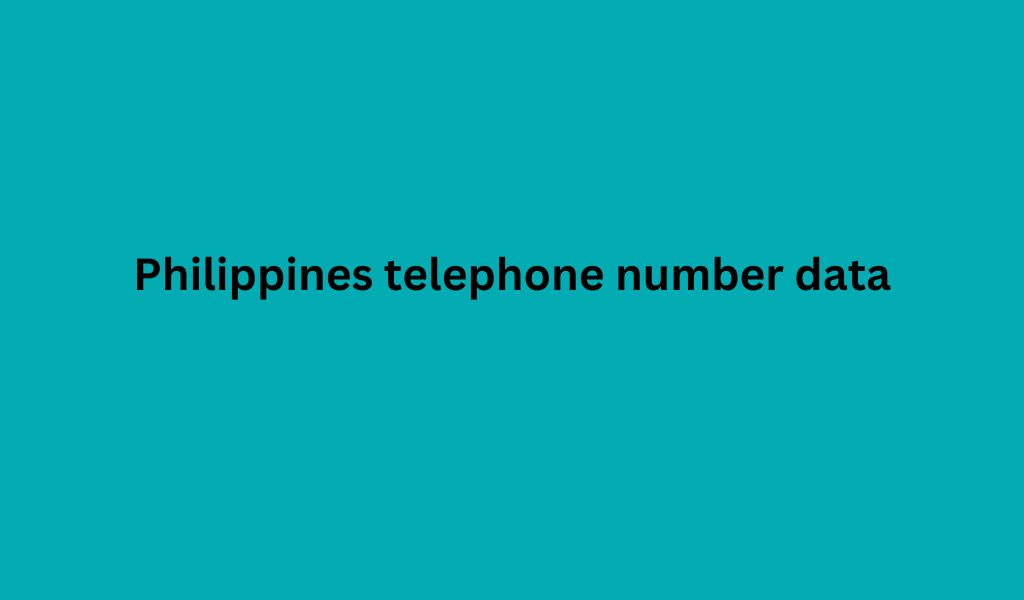 Philippines telephone number data