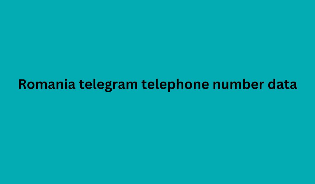 Romania telegram telephone number data