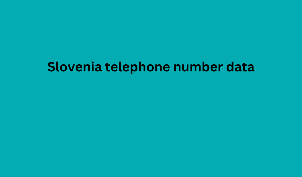 Slovenia telephone number data