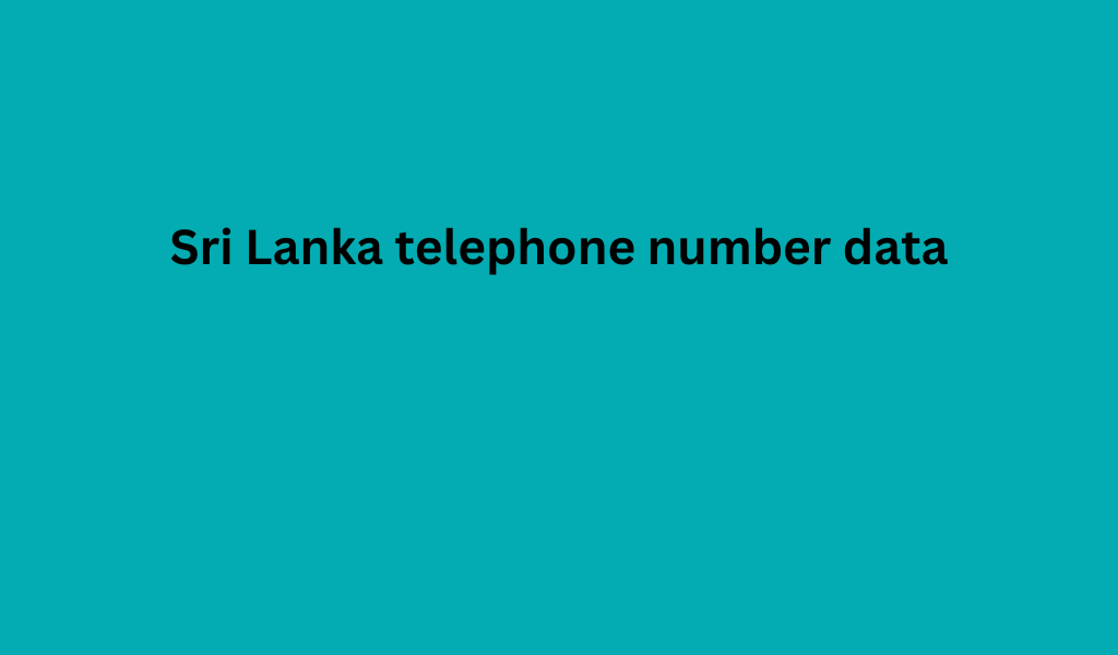 Sri Lanka telephone number data