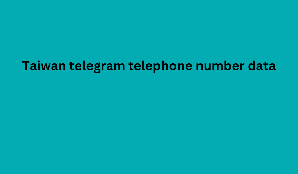 Taiwan telegram telephone number data