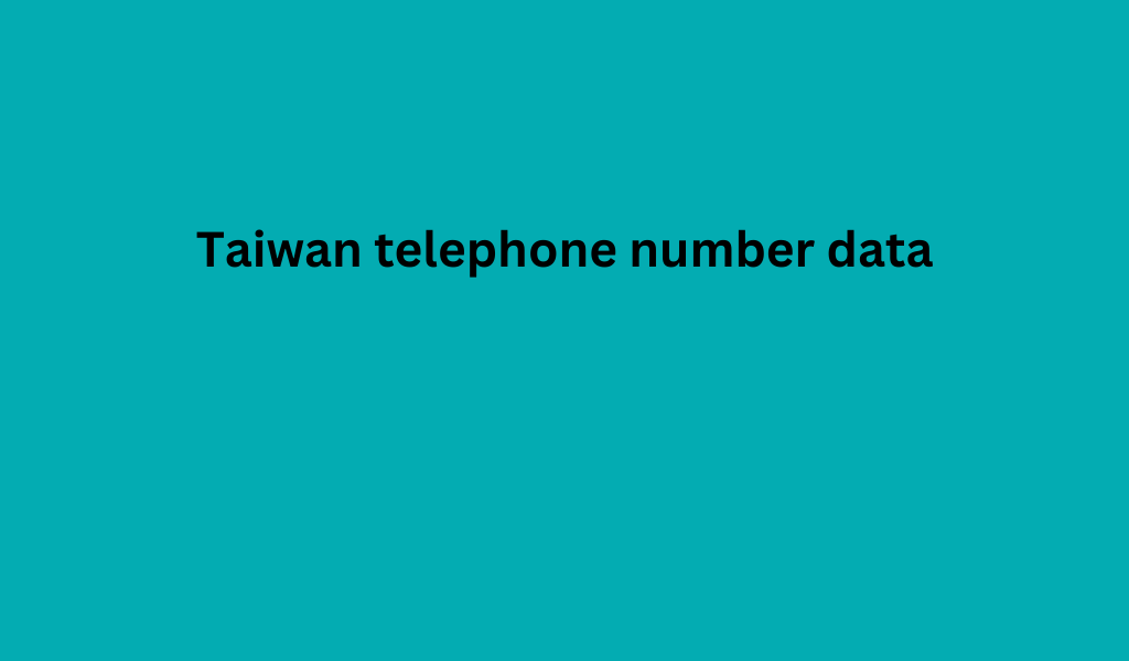 Taiwan telephone number data