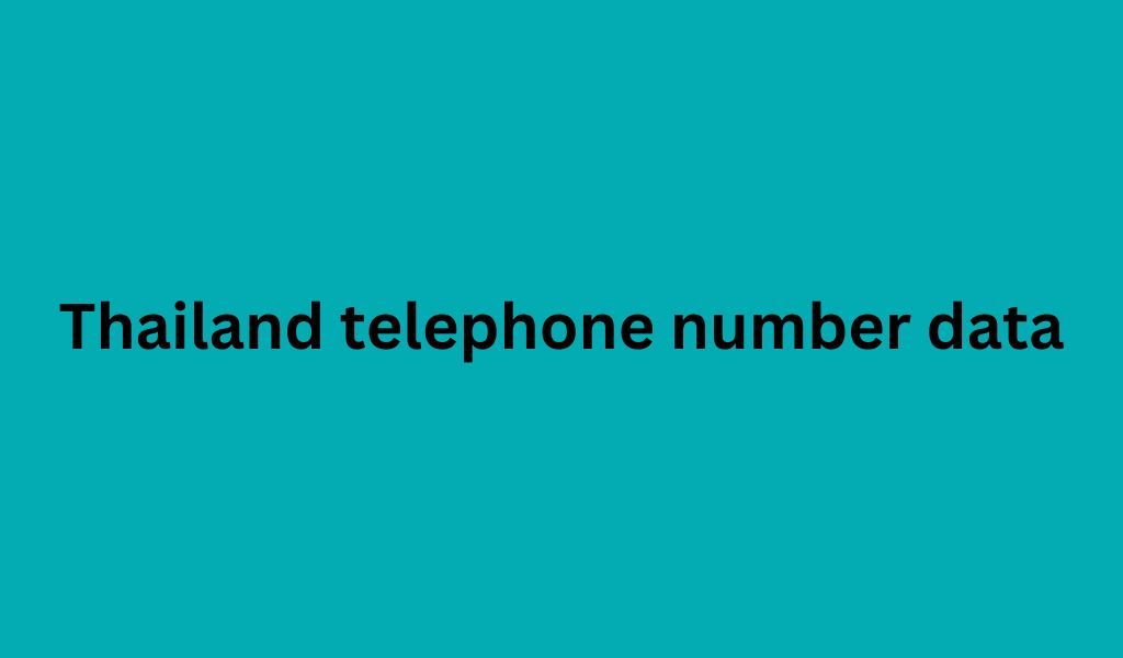 Thailand telephone number data