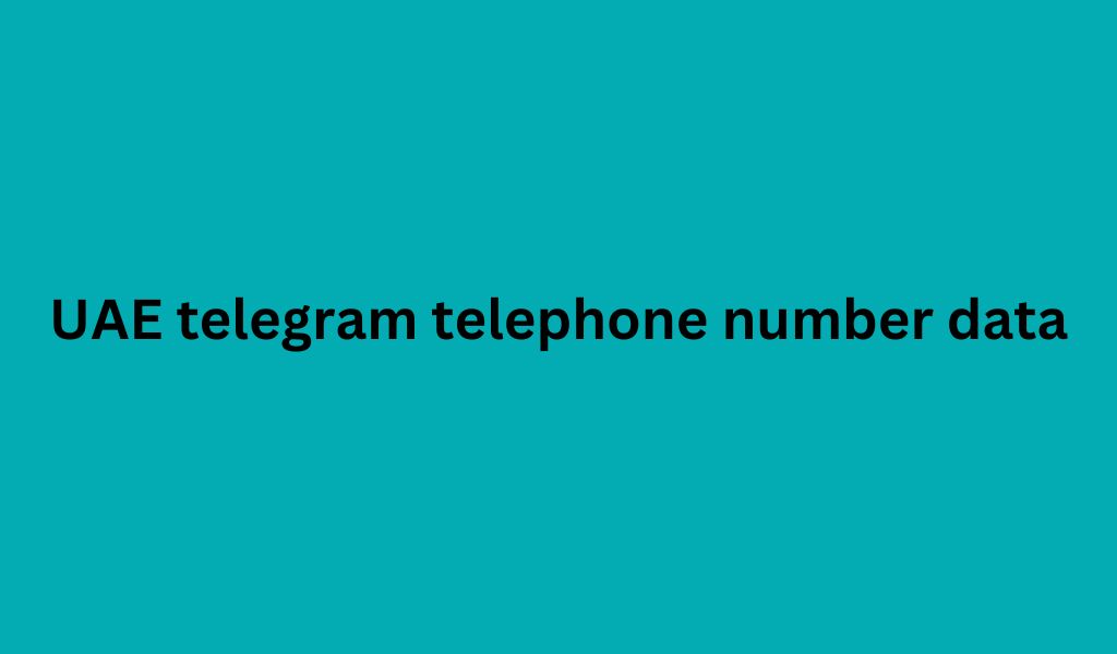 UAE telegram telephone number data