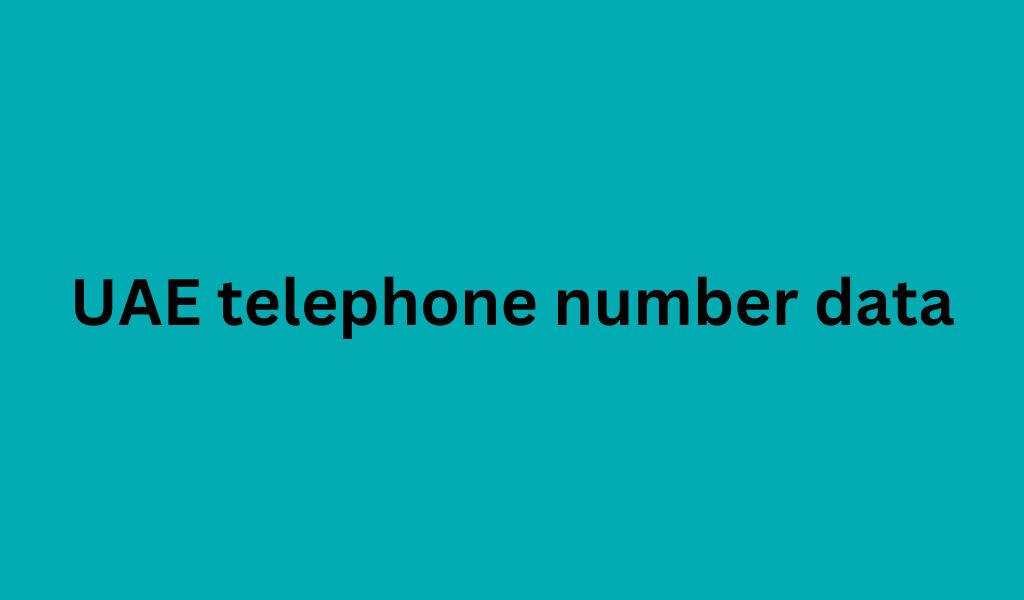 UAE telephone number data
