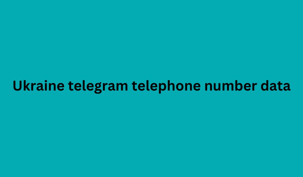 Ukraine telegram telephone number data